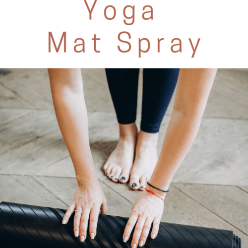We are obsessed with this DIY yoga mat spray (tip: add your